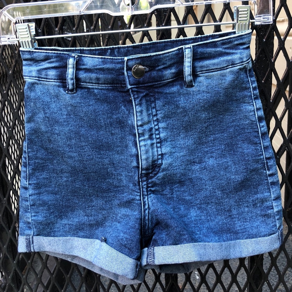 Topshop High waisted denim short short